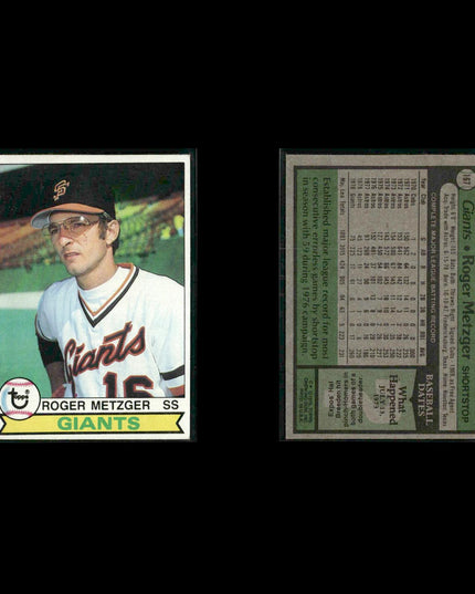 San Francisco Giants 1979 Topps Baseball 47-Card Lot Topps VG