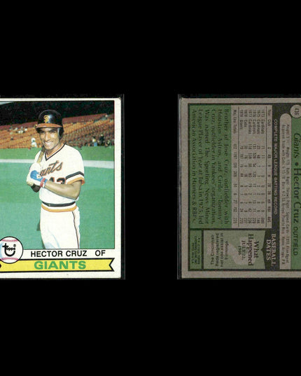San Francisco Giants 1979 Topps Baseball 47-Card Lot Topps VG