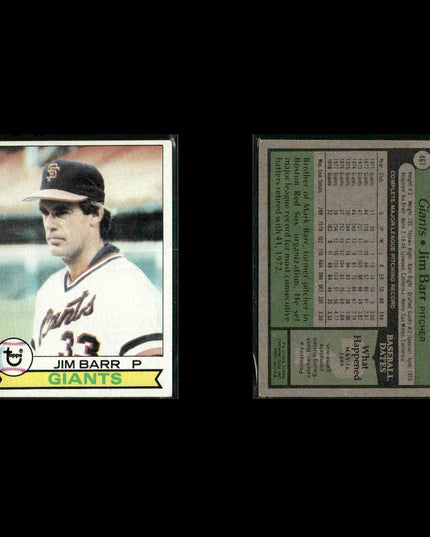 San Francisco Giants 1979 Topps Baseball 47-Card Lot Topps VG