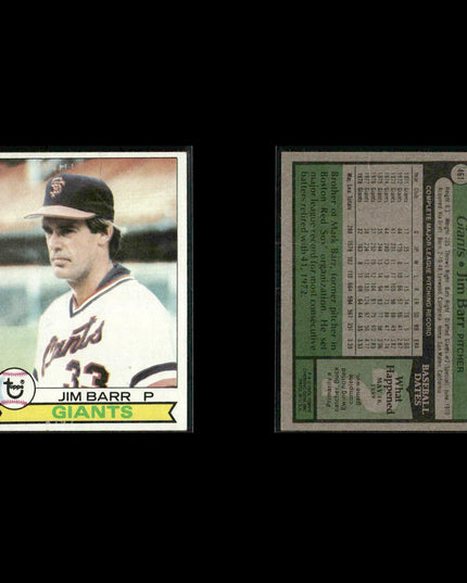 San Francisco Giants 1979 Topps Baseball 47-Card Lot Topps VG