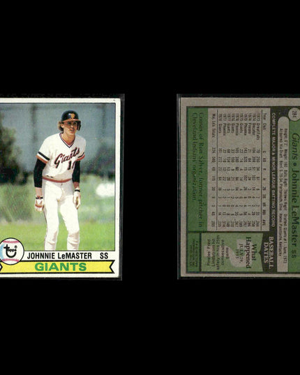 San Francisco Giants 1979 Topps Baseball 47-Card Lot Topps VG