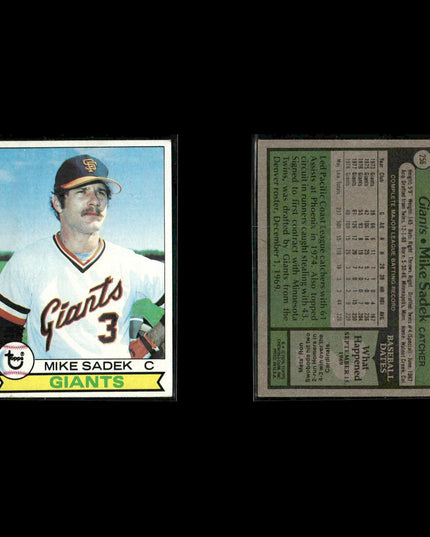 San Francisco Giants 1979 Topps Baseball 47-Card Lot Topps VG