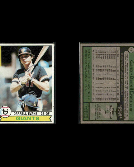 San Francisco Giants 1979 Topps Baseball 47-Card Lot Topps VG