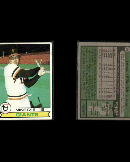 San Francisco Giants 1979 Topps Baseball 47-Card Lot Topps VG