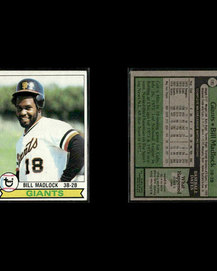 San Francisco Giants 1979 Topps Baseball 47-Card Lot Topps VG