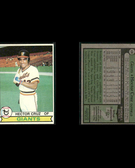 San Francisco Giants 1979 Topps Baseball 47-Card Lot Topps VG
