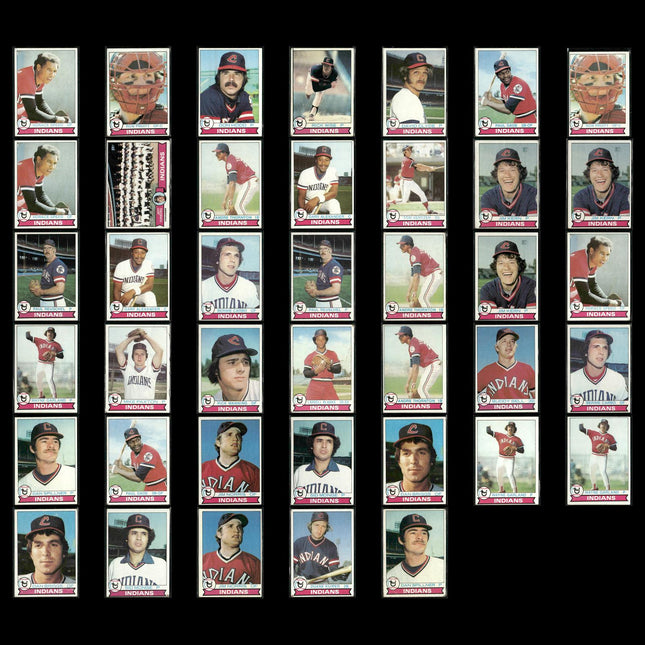 Cleveland Indians 1979 Topps Baseball 40-Card Lot Topps VG