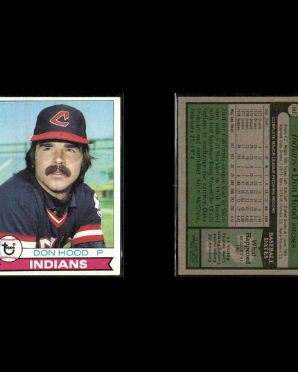 Cleveland Indians 1979 Topps Baseball 40-Card Lot Topps VG