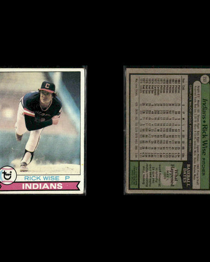 Cleveland Indians 1979 Topps Baseball 40-Card Lot Topps VG