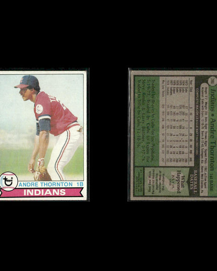 Cleveland Indians 1979 Topps Baseball 40-Card Lot Topps VG