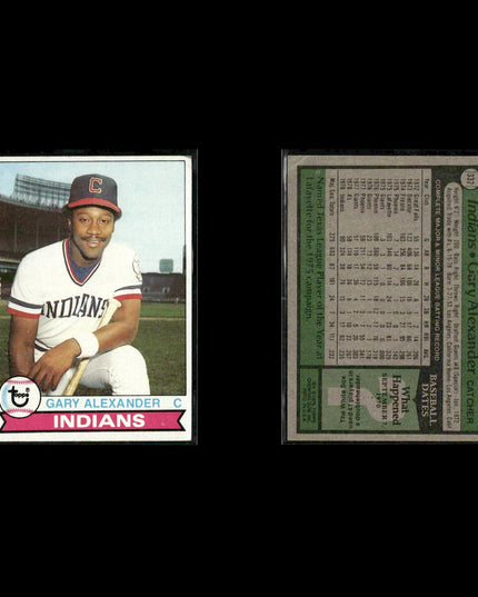 Cleveland Indians 1979 Topps Baseball 40-Card Lot Topps VG