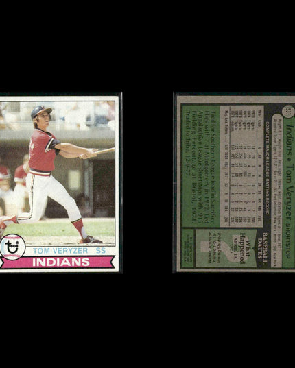 Cleveland Indians 1979 Topps Baseball 40-Card Lot Topps VG