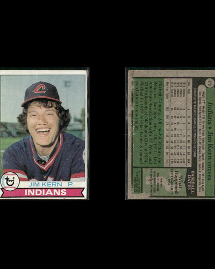 Cleveland Indians 1979 Topps Baseball 40-Card Lot Topps VG
