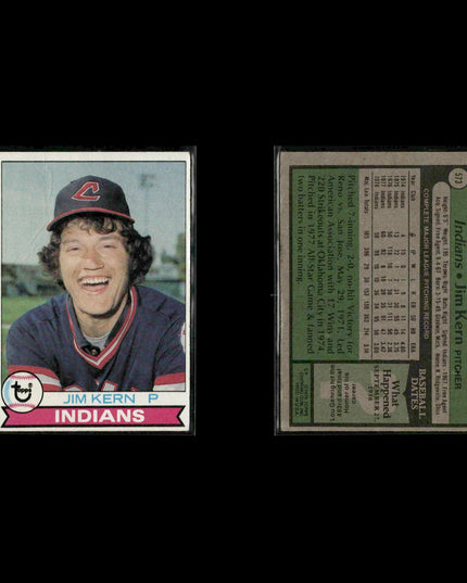 Cleveland Indians 1979 Topps Baseball 40-Card Lot Topps VG