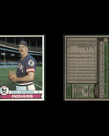 Cleveland Indians 1979 Topps Baseball 40-Card Lot Topps VG