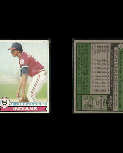 Cleveland Indians 1979 Topps Baseball 40-Card Lot Topps VG