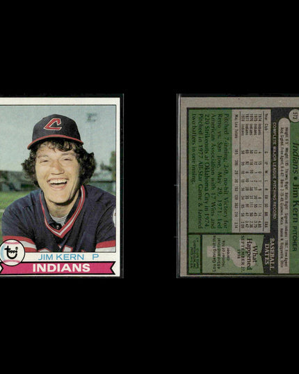 Cleveland Indians 1979 Topps Baseball 40-Card Lot Topps VG