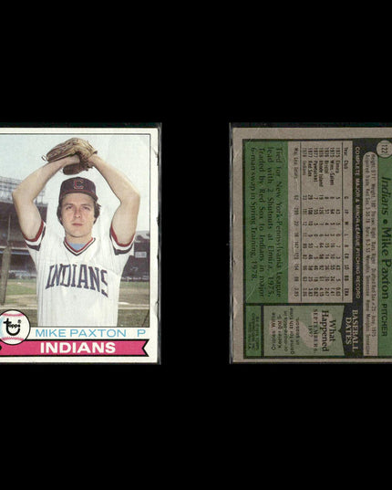 Cleveland Indians 1979 Topps Baseball 40-Card Lot Topps VG