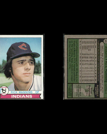 Cleveland Indians 1979 Topps Baseball 40-Card Lot Topps VG
