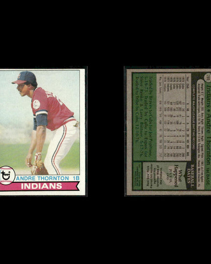 Cleveland Indians 1979 Topps Baseball 40-Card Lot Topps VG