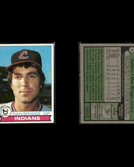 Cleveland Indians 1979 Topps Baseball 40-Card Lot Topps VG