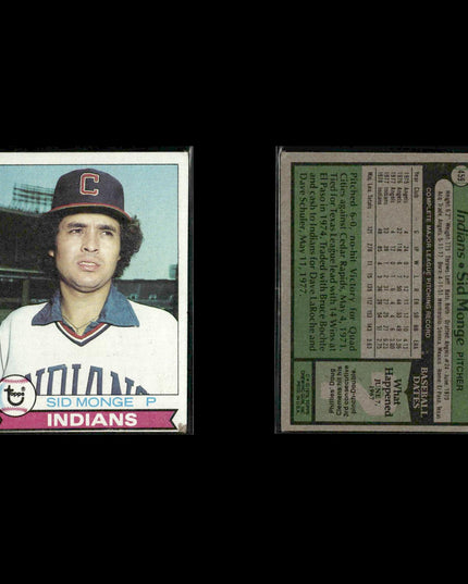 Cleveland Indians 1979 Topps Baseball 40-Card Lot Topps VG