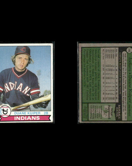 Cleveland Indians 1979 Topps Baseball 40-Card Lot Topps VG