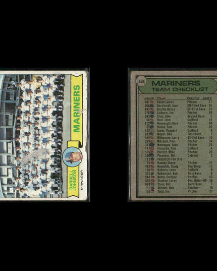Seattle Mariners 1979 Topps Baseball 48-Card Lot Topps VG