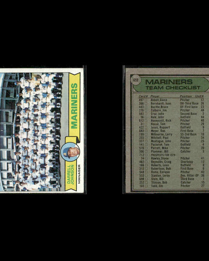 Seattle Mariners 1979 Topps Baseball 48-Card Lot Topps VG