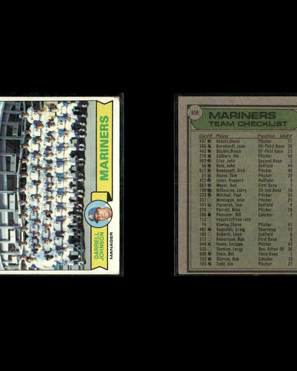 Seattle Mariners 1979 Topps Baseball 48-Card Lot Topps VG