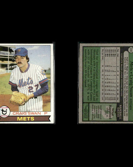 New York Mets 1979 Topps Baseball 46-Card Lot Topps VG