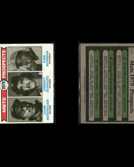 New York Mets 1979 Topps Baseball 46-Card Lot Topps VG