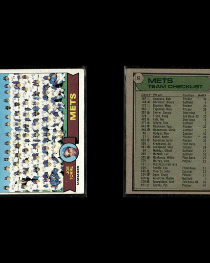 New York Mets 1979 Topps Baseball 46-Card Lot Topps VG