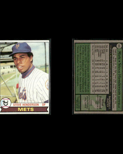 New York Mets 1979 Topps Baseball 46-Card Lot Topps VG