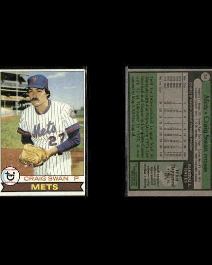 New York Mets 1979 Topps Baseball 46-Card Lot Topps VG