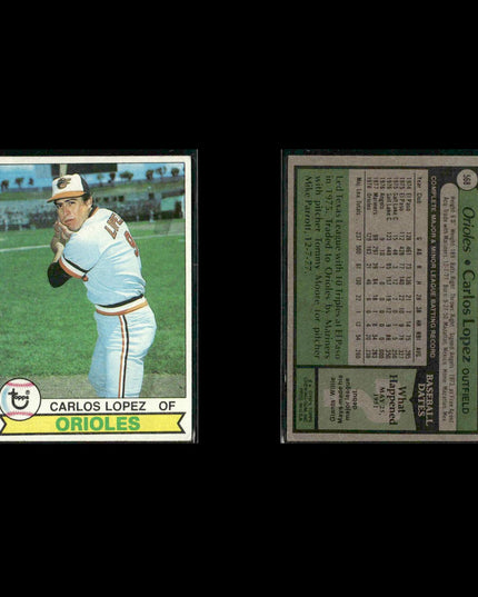 Baltimore Orioles 1979 Topps Baseball 41-Card Lot Topps VG
