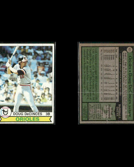 Baltimore Orioles 1979 Topps Baseball 41-Card Lot Topps VG