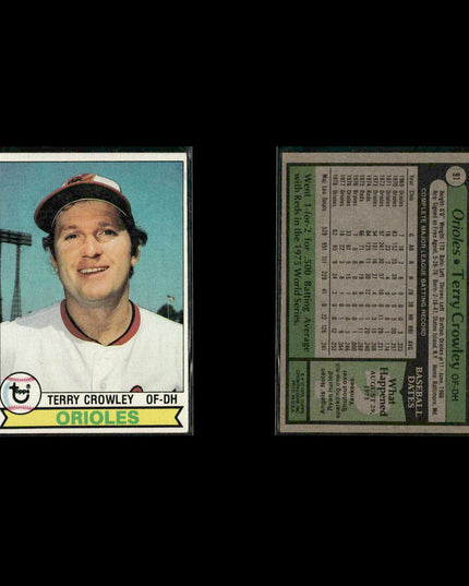 Baltimore Orioles 1979 Topps Baseball 41-Card Lot Topps VG