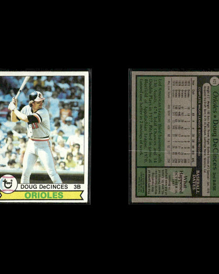 Baltimore Orioles 1979 Topps Baseball 41-Card Lot Topps VG