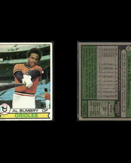 Baltimore Orioles 1979 Topps Baseball 41-Card Lot Topps VG