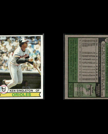 Baltimore Orioles 1979 Topps Baseball 41-Card Lot Topps VG