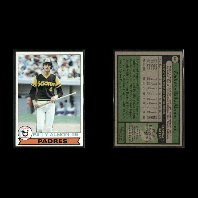 San Diego Padres 1979 Topps Baseball 39-Card Lot Topps VG