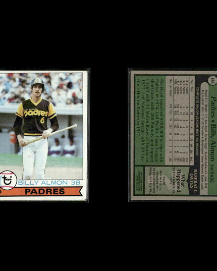 San Diego Padres 1979 Topps Baseball 39-Card Lot Topps VG