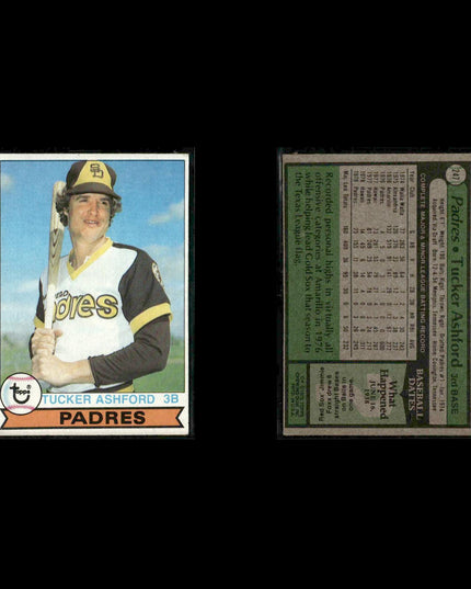 San Diego Padres 1979 Topps Baseball 39-Card Lot Topps VG