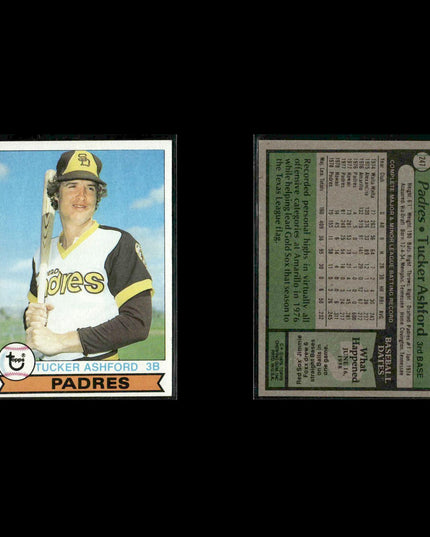 San Diego Padres 1979 Topps Baseball 39-Card Lot Topps VG