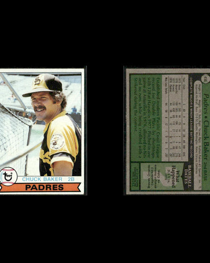 San Diego Padres 1979 Topps Baseball 39-Card Lot Topps VG