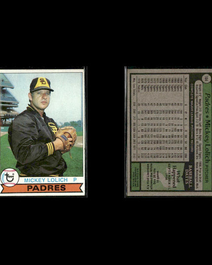 San Diego Padres 1979 Topps Baseball 39-Card Lot Topps VG