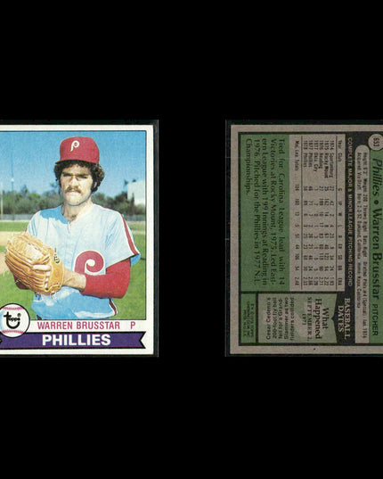 Philadelphia Phillies 1979 Topps Baseball 38-Card Lot Topps VG
