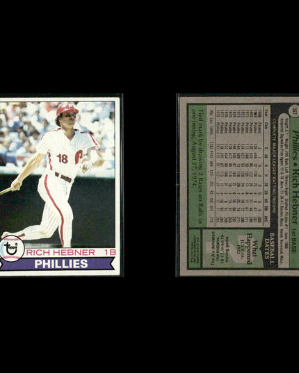 Philadelphia Phillies 1979 Topps Baseball 38-Card Lot Topps VG
