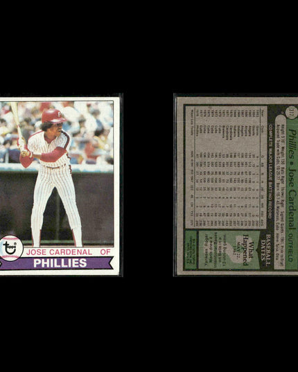 Philadelphia Phillies 1979 Topps Baseball 38-Card Lot Topps VG